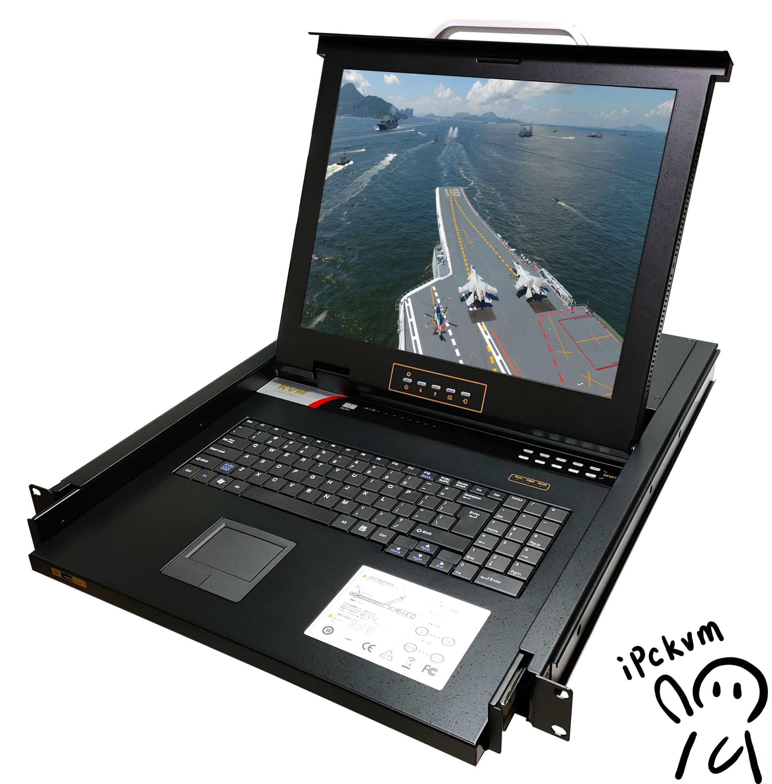 17寸_1280x1024_4口_8口_16口_KVM多電腦切換器_支持USB/PS2_LED背光_雙供電模式_AC220V/DC12V