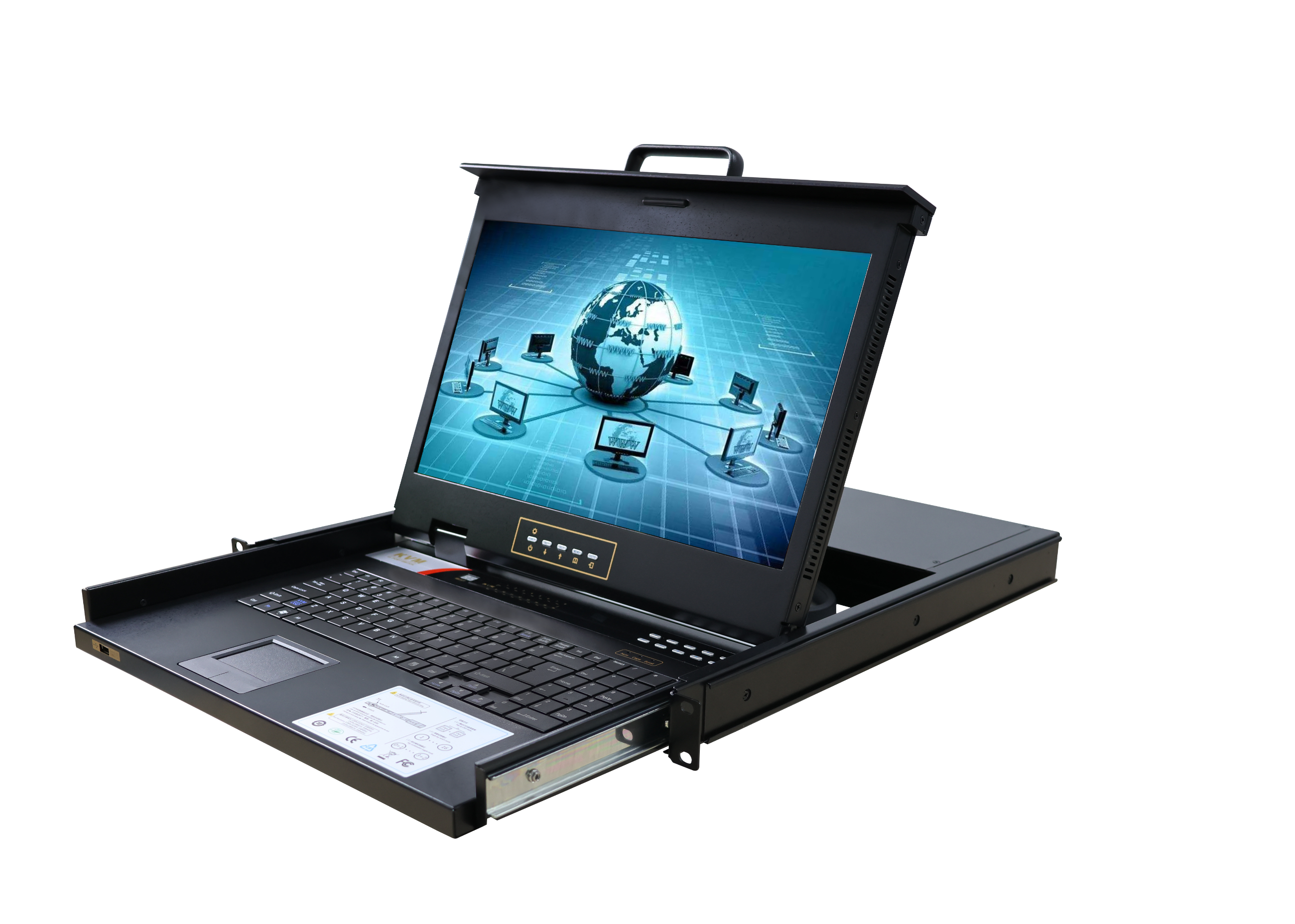 17.3寸_1920x1080_4口_8口_16口_KVM多電腦切換器_支持USB/PS2_LED背光_雙供電模式_AC220V/DC12V