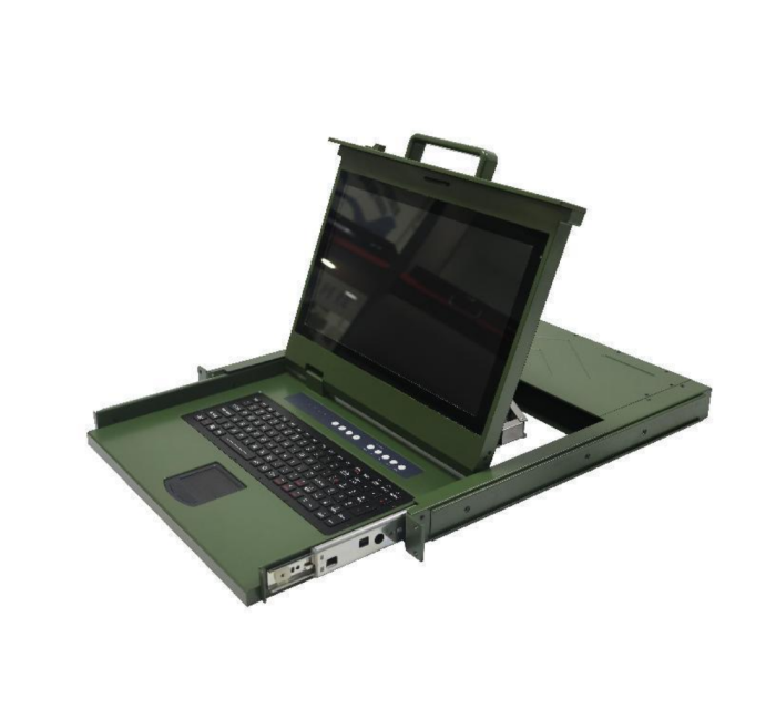 15.6寸|1920*1080|軍綠色全加固|LCD KVM多電腦切換器 |4端口/8端口/16端口| |支持USB/PS2|LED背光| 雙供電模式AC220V/DC12V